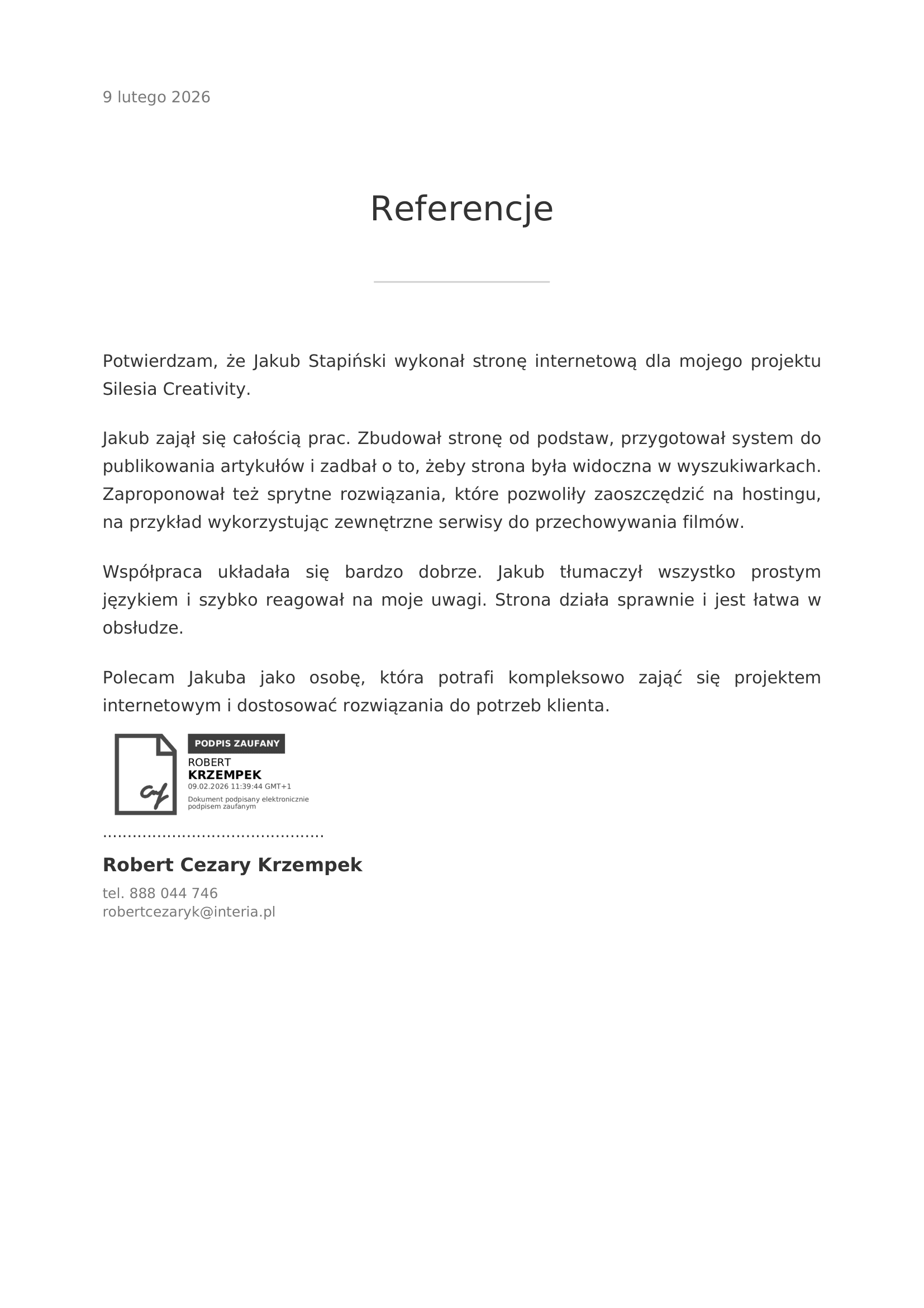 Sil-Heart spółka z o.o. rekomendacja